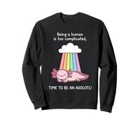 Adorable Costume Axolotl Arc-en-Ciel Être Humain est compliqué Sweatshirt