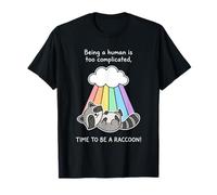 Adorable Costume de Raton Laveur Arc-en-Ciel Être Humain est compliqué T-Shirt