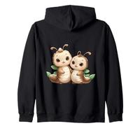 Adorable Couple de chenilles Kawaii Motif Larve Sweat à Capuche