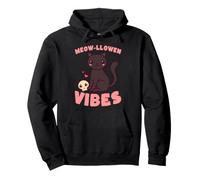 Adorable crâne de Chat Miaou-lloween Vibrations effrayantes Sweat à Capuche