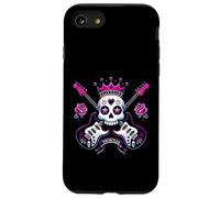 Adorable crâne Punk, Princesse Rockstar, Groupe de Guitare Rock'n Roll Coque pour iPhone SE (2020) / 7/8