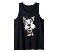 Adorable Croquis de Chien Scruffy avec Collier en Forme de cœur Débardeur