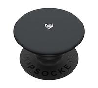 Adorable cœur anthracite - Amour minimaliste PopSockets PopGrip Adhésif