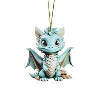 Adorable décoration de Noël 2D avec bébé dragon volant, forme unique, design enchanteur qui donne une atmosphère festive (H, taille unique)