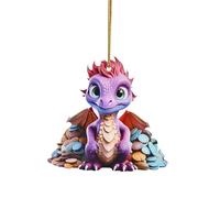 Adorable décoration de Noël 2D avec bébé dragon volant, forme unique, design enchanteur qui donne une atmosphère festive (G, taille unique)