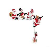 Adorable décoration de porte en bois Père Noël qui apporte plaisir et joie dans votre maison cette saison (droite)