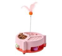 Adorable Design Cat Feeder Bowl, Interactive Cat Feeder, Slow Feeder Bowl for Cats, Indoor Cat Feeding Toy for Pet Home, Indoor, Living Room, Bed Room, Pink, Green Color