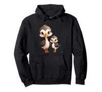 Adorable Dessin animé Mama Oie et oison Sweat à Capuche