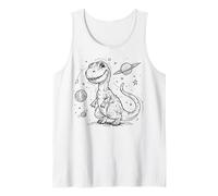 Adorable Dinosaure T-Rex Explorateur Spatial Cosmique Aventure Dinosaure Débardeur