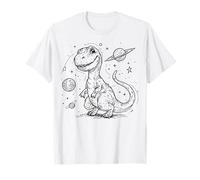 Adorable Dinosaure T-Rex Explorateur Spatial Cosmique Aventure Dinosaure T-Shirt