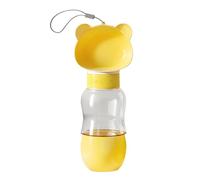 Adorable Dog Water Dispenser, Portable Pet Water Dispenser, Pet Food Feeding Bottle, Outdoor Dog Drinking Cup 26 x 7.5 x 7.5 cm for Indoor, Outdoor, Travel, Pets, Home, Yellow Color