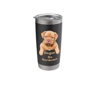 Adorable Dogue de Bordeaux Mastiff Français Amoureux des Chiots Gobelet isotherme en acier inoxydable double paroi