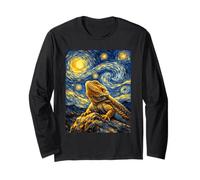 Adorable Dragon Barbu inspiré de Van Gogh Nuit étoilée Manche Longue