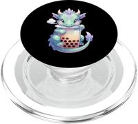 Adorable Dragon Kawaii Buvant du thé aux Perles Boba Lover PopSockets PopGrip pour MagSafe