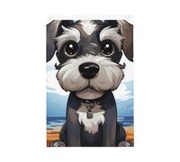 Adorable drapeau de bienvenue Schnauzer - 6 x 0,9 m - Ne se décolore pas - Double face - Bannière d'extérieur pour cour, porche, pelouse