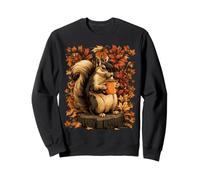 Adorable écureuil avec café et Feuilles d'automne - Esthétique d'automne Sweatshirt