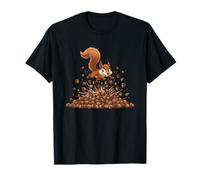 Adorable écureuil sautant sur Un tas de Glands T-Shirt