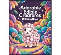 Adorable Edible Creatures Coloring Book: Cute Fantasy Food Characters and Sweet Treat Creatures for Kids, Teens, and Young Adults
