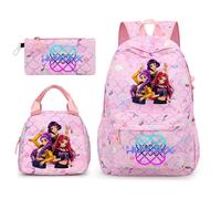 Adorable ensemble sac à dos imprimé K-Pop Demon Hunters, sac à déjeuner et trousse à crayons, cartable d'étudiant, trousse à stylos, pochette bento, cadeau de vacances picture color