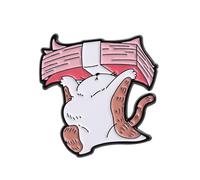 Adorable Épingle À Chats En Alliage Pratique Accessoire De Bijoux En Forme D'animal Décoration Légère Pour Vestes Sacs Ou Chapeaux Article Collection Chats Insolites