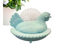 Adorable éponge en forme de poulet, organisateur d'évier compact, porte-éponge avec fente de drainage, support de savon robuste, accessoire de cuisine avec rinçage facile, outil de vaisselle pour