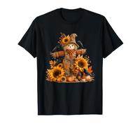 Adorable épouvantail d'automne avec tournesols et Corbeaux T-Shirt