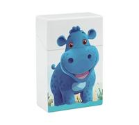 Adorable étui à cigarettes Hippo King Size 85 mm 20 capacité Push to Open étanche pour homme et femme Boîte à cigarettes vintage