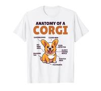 Adorable explication anatomie d'un corgi T-Shirt