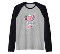 Adorable Explorateur Spatial Astronaute Axolotl Manche Raglan
