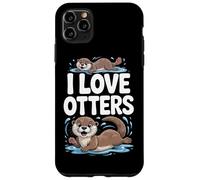 Adorable Fan d'animaux I Love Otters Coque pour iPhone 11 Pro Max