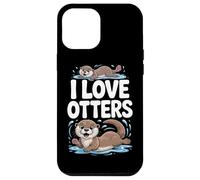 Adorable Fan d'animaux I Love Otters Coque pour iPhone 12 Pro Max