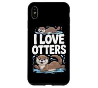 Adorable Fan d'animaux I Love Otters Coque pour iPhone XS Max