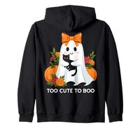 Adorable fantôme pour Petites Filles Coquette Kawaii Halloween Chat Sweat à Capuche