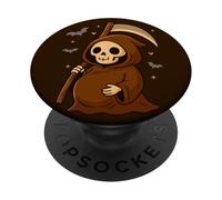 Adorable Faucheuse de Dessin animé Maman pour Devenir Une mère d'halloween PopSockets PopGrip Adhésif
