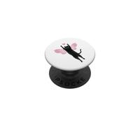 Adorable fée Noire en Forme de cœur PopSockets PopGrip Adhésif
