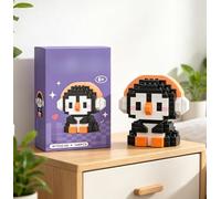 Adorable figurine de pingouin à assembler, joli modèle d'animal de dessin animé, décoration de bureau style boîte aveugle pour cadeau et présentation