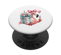 Adorable Flamant Rose pour fête PopSockets PopGrip Adhésif