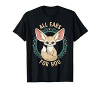 Adorable Fox Listening Positivity Œuvre d'art T-Shirt