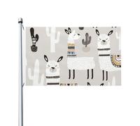 Adorable girafe avec lunettes de soleil colorées - Drapeau amusant quatre saisons - Drapeau de vacances double face avec boutonnière - Fond décoratif - Fournitures de fête