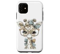 Adorable Girafe impertinente avec Lunettes et nœuds Amusants Coque pour iPhone 11