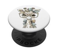 Adorable Girafe impertinente avec Lunettes et nœuds Amusants PopSockets PopGrip Adhésif