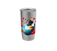 Adorable globe terrestre pour animal de compagnie Gobelet isotherme en acier inoxydable double paroi