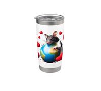 Adorable globe terrestre pour animal de compagnie Gobelet isotherme en acier inoxydable double paroi