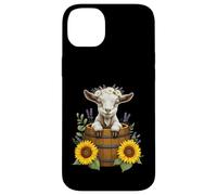 Adorable Goat in Barrel with Sunflowers and Lavender Coque pour iPhone 14 Plus