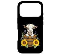 Adorable Goat in Barrel with Sunflowers and Lavender Coque pour iPhone 17 Pro