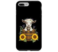 Adorable Goat in Barrel with Sunflowers and Lavender Coque pour iPhone 7 Plus/8 Plus