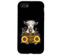 Adorable Goat in Barrel with Sunflowers and Lavender Coque pour iPhone SE (2020) / 7/8