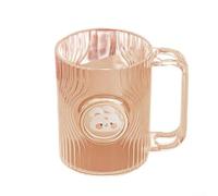 Adorable gobelet pour brossage des dents avec support - Tasses de salle de bain élégantes pour boissons chaudes et froides - Incassable pour cuisine ou fournitures de fête (rose)