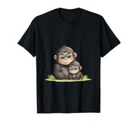 Adorable Gorille Maman et bébé Primate Love T-Shirt