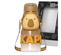 Adorable gourde Capybara | Bouteille isotherme pour boissons | Gobelet en acier inoxydable pour le camping, gobelet isotherme de grand volume